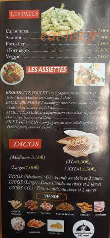 Food House — carte page 1