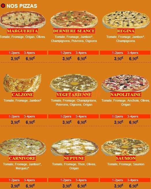 Good Food — carte page 1