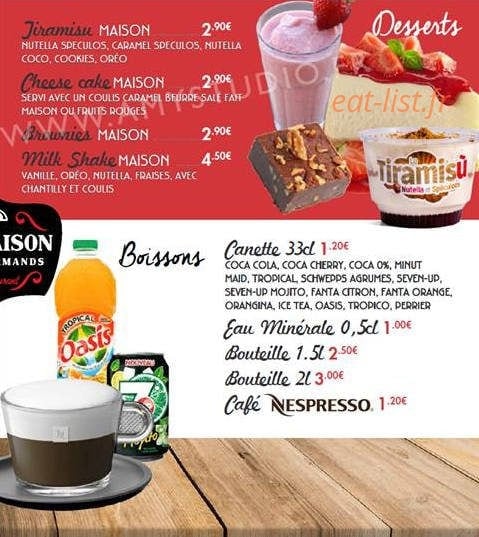 La Maison Des Gourmands — carte page 2