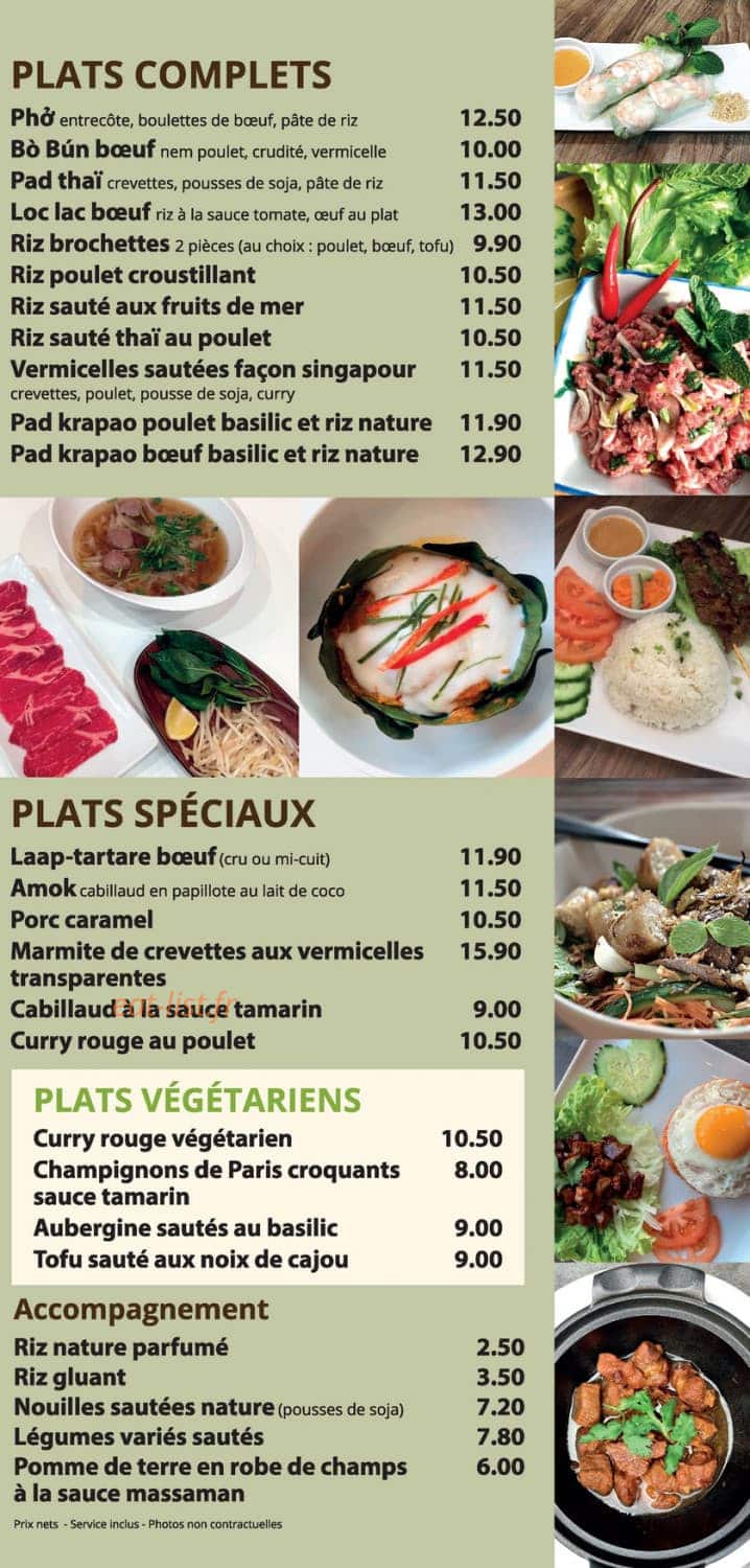 Mekong Kitchen — carte page 3