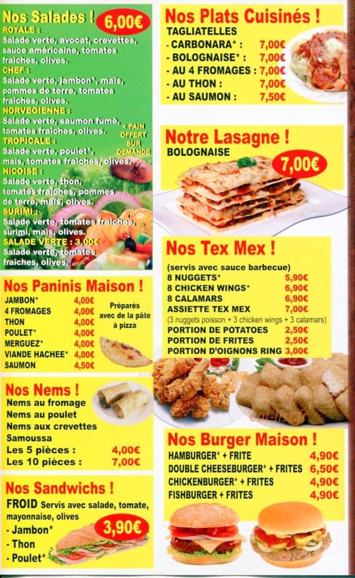 Royal Pizza — carte page 3