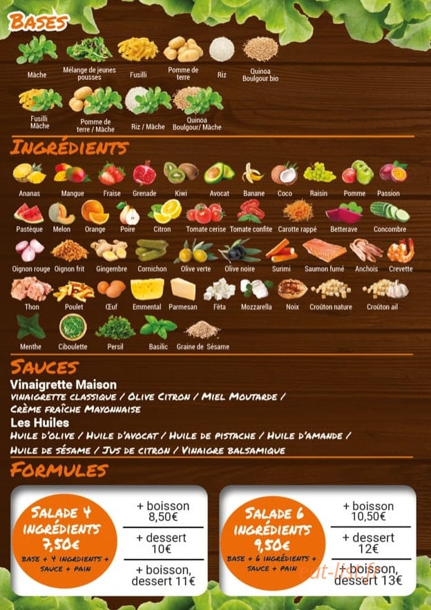 Salade à Gogo — carte page 3