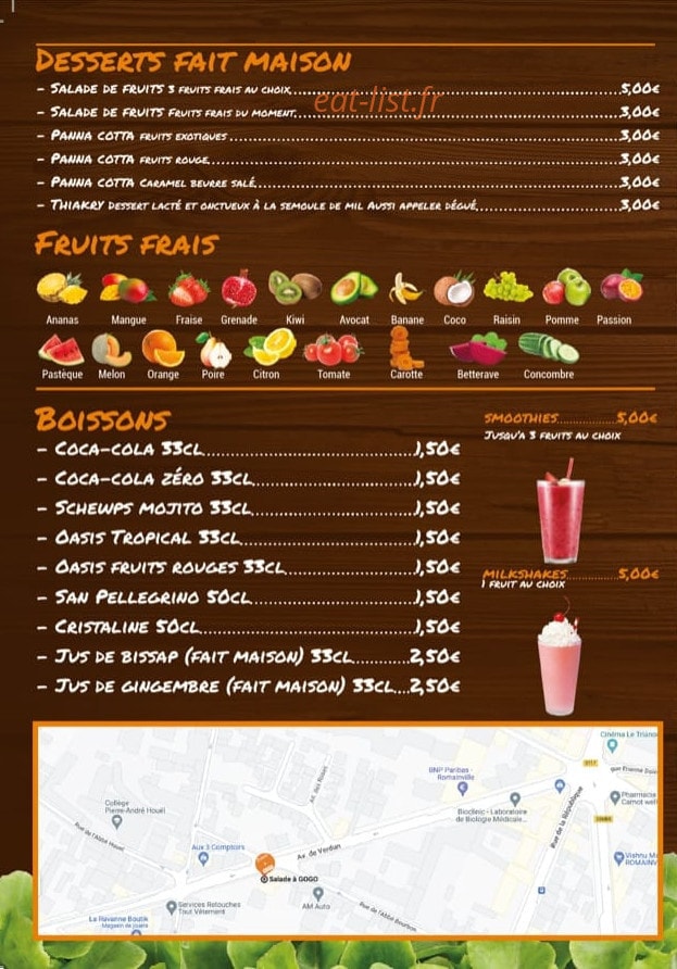 Salade à Gogo — carte page 4