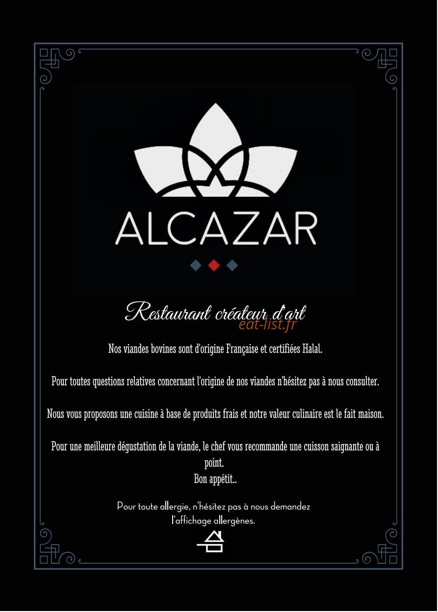 Alcazar — carte page 1