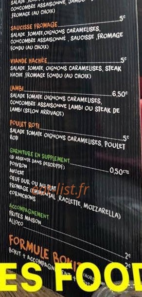 Caraïbes Food — carte page 2
