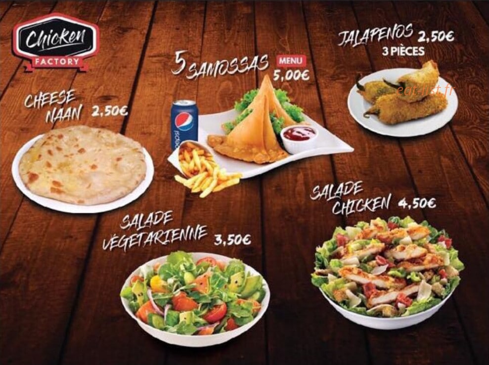 Chicken Factory — carte page 2