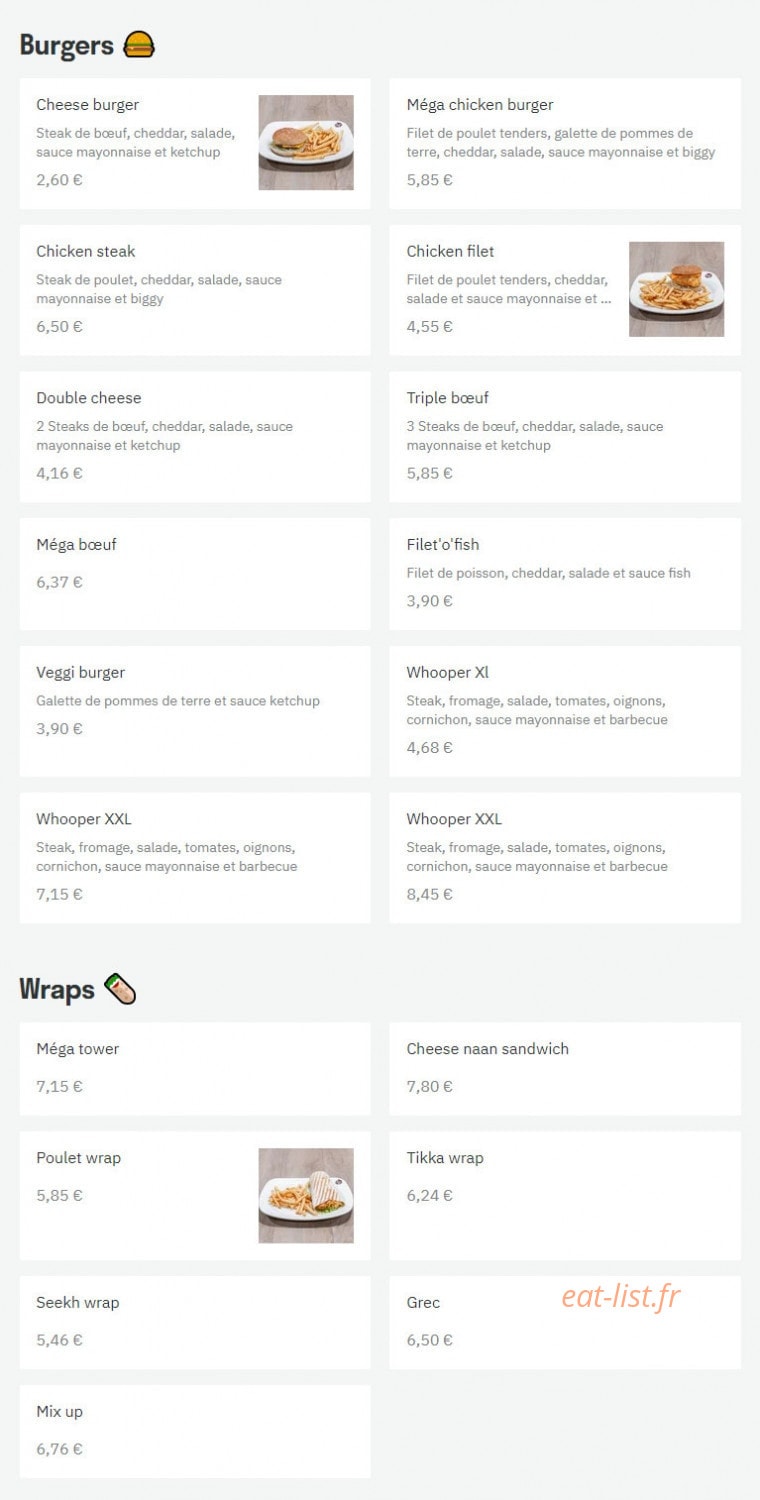 Chilli Chiken P — carte page 4
