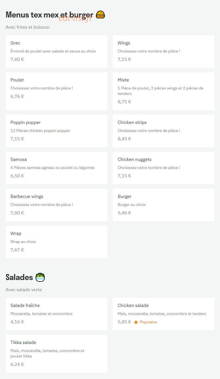 Chilli Chiken P — carte page 3