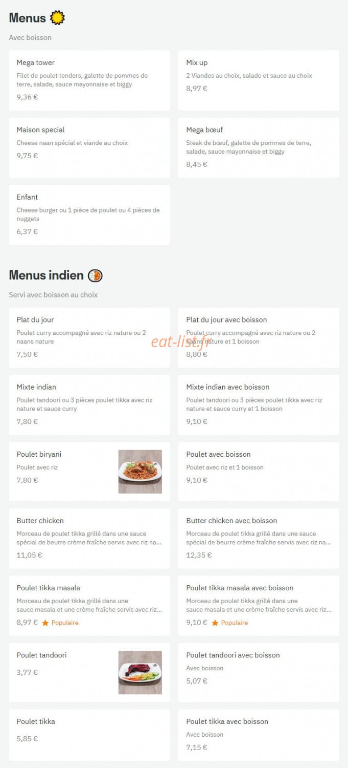 Chilli Chiken P — carte page 2