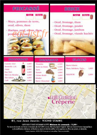 Crêperie Le Petit Mouffetard — carte page 4