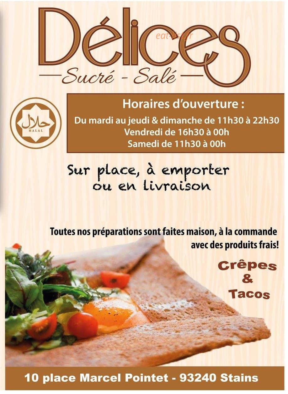 Délices Sucré-Salé — carte page 1