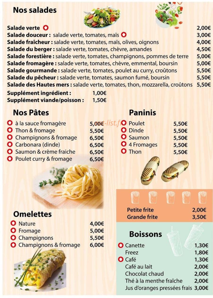 Délices Sucré-Salé — carte page 2