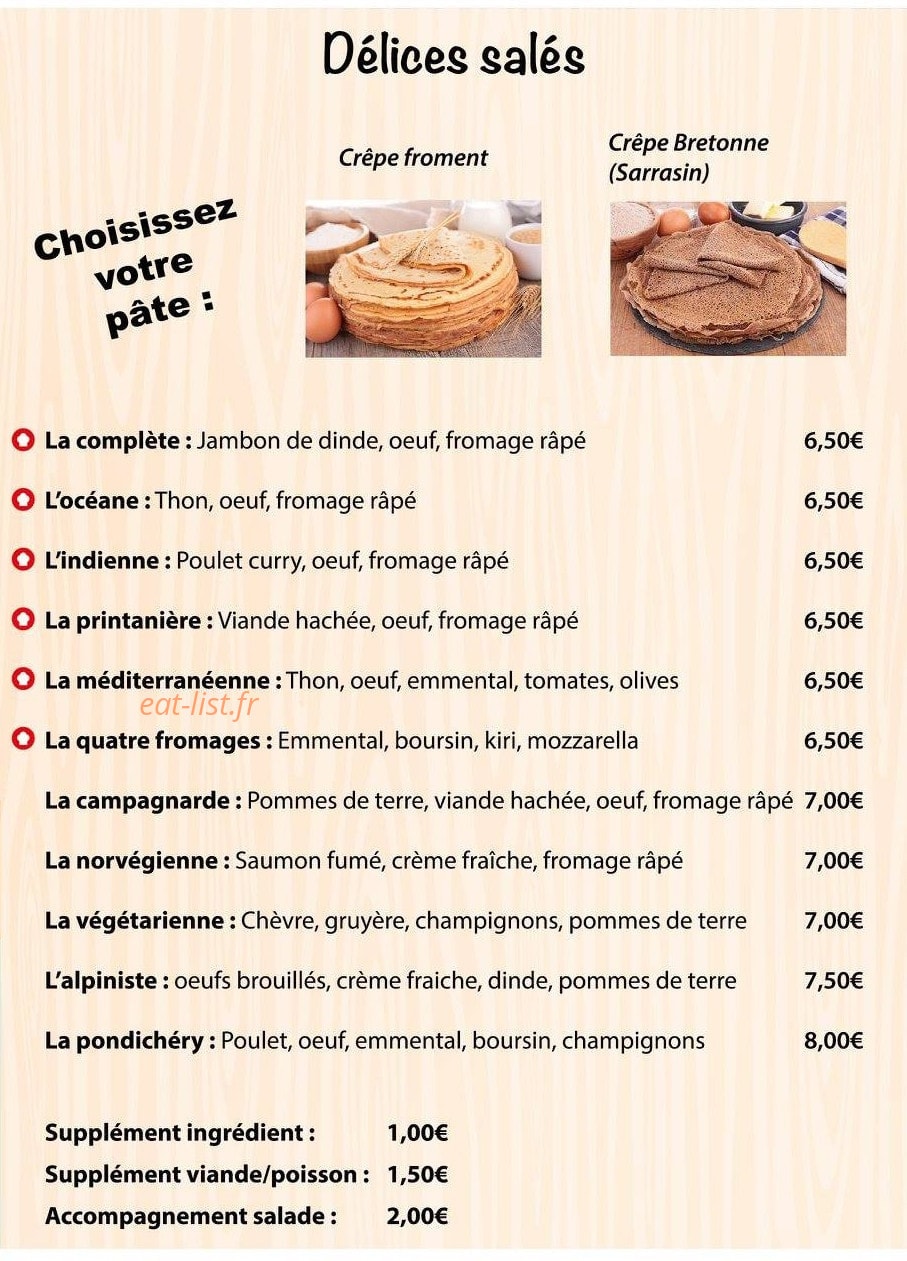 Délices Sucré-Salé — carte page 3