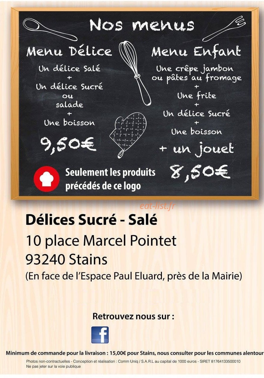 Délices Sucré-Salé — carte page 6