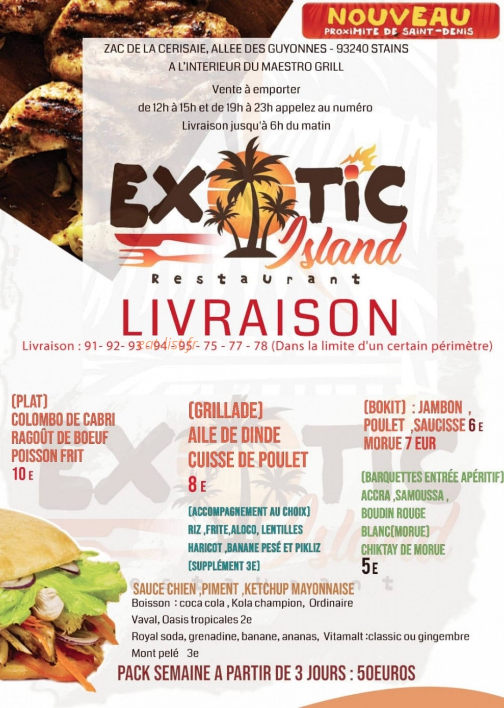 Exotic Island — carte page 1