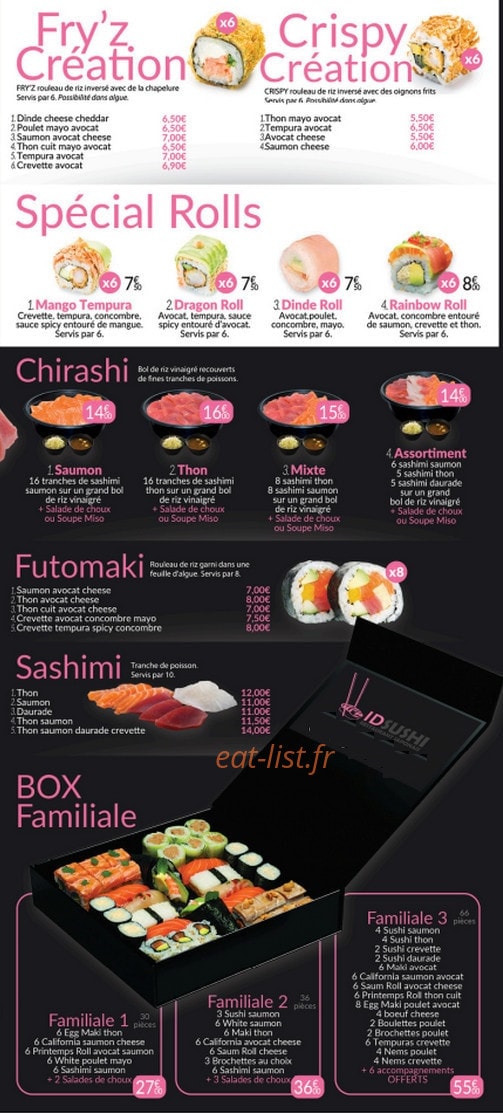 Id Sushi — carte page 4