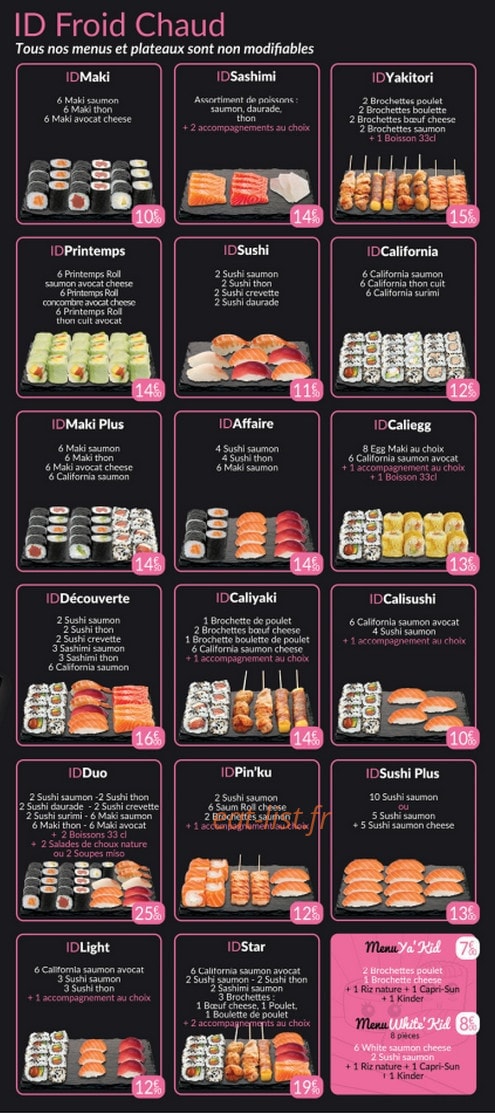 Id Sushi — carte page 5