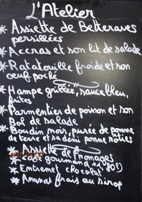 L'Atelier — carte page 1