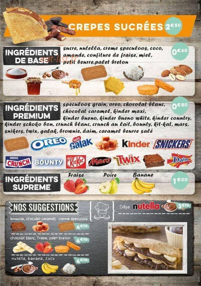 La Crêperie — carte page 3