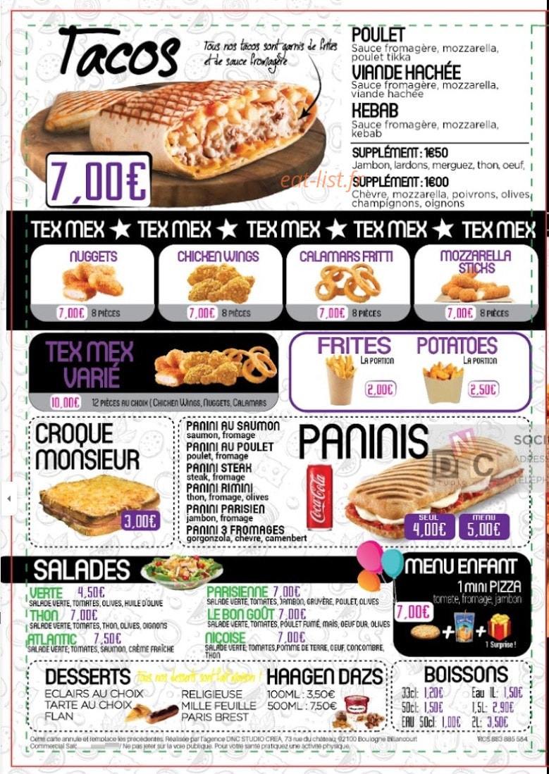 Le Bon Gout — carte page 4