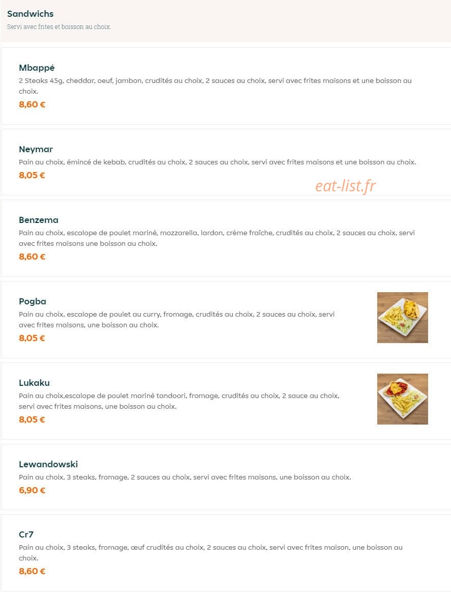 Le stadium kitchen — carte page 10