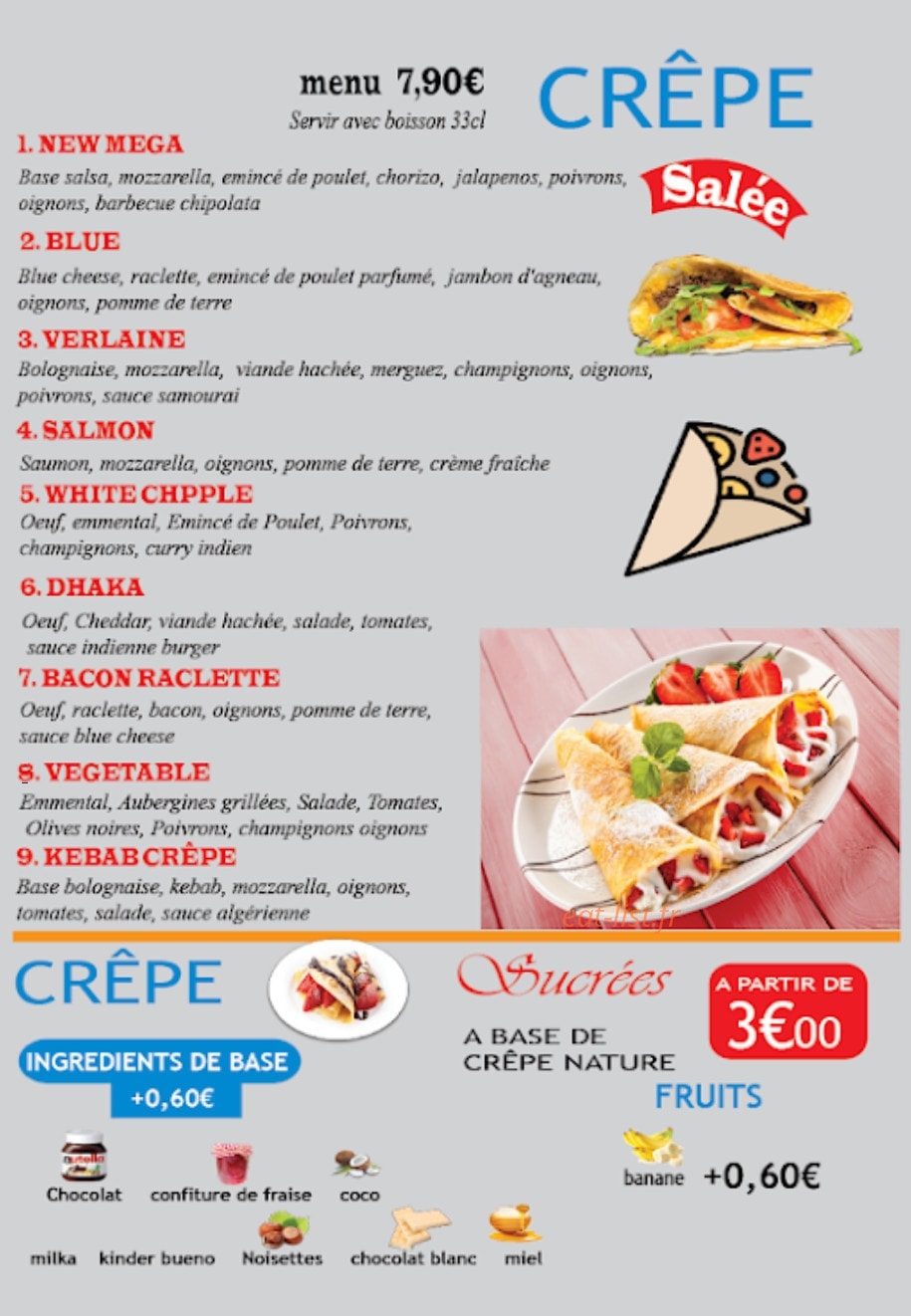 New Verlaine Kebab — carte page 4