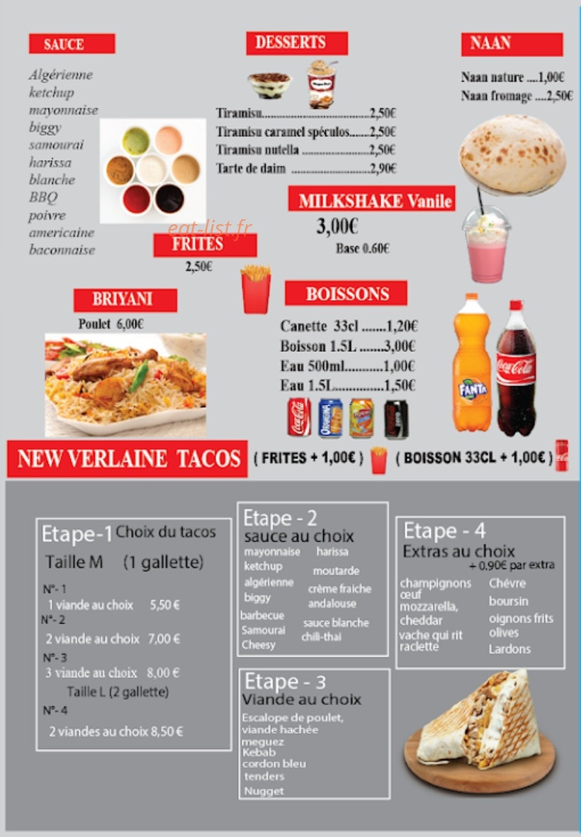New Verlaine Kebab — carte page 5