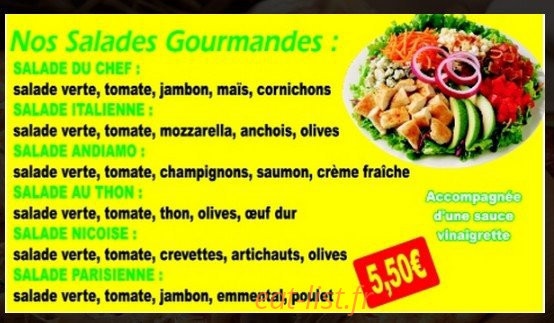 Pizza Andiamo — carte page 3