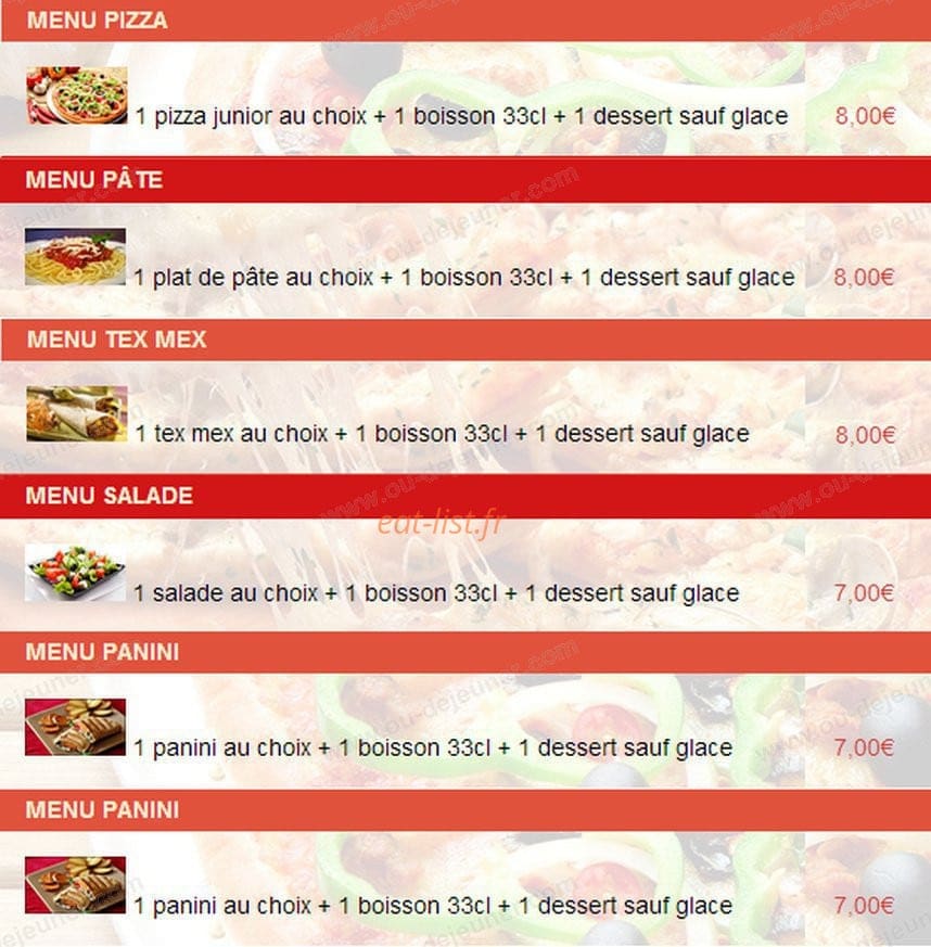 Pizza andiamo — carte page 3