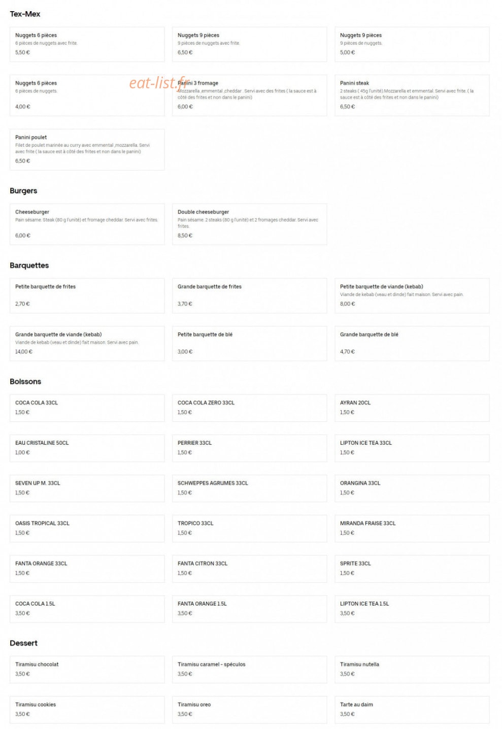 Sofra — carte page 2