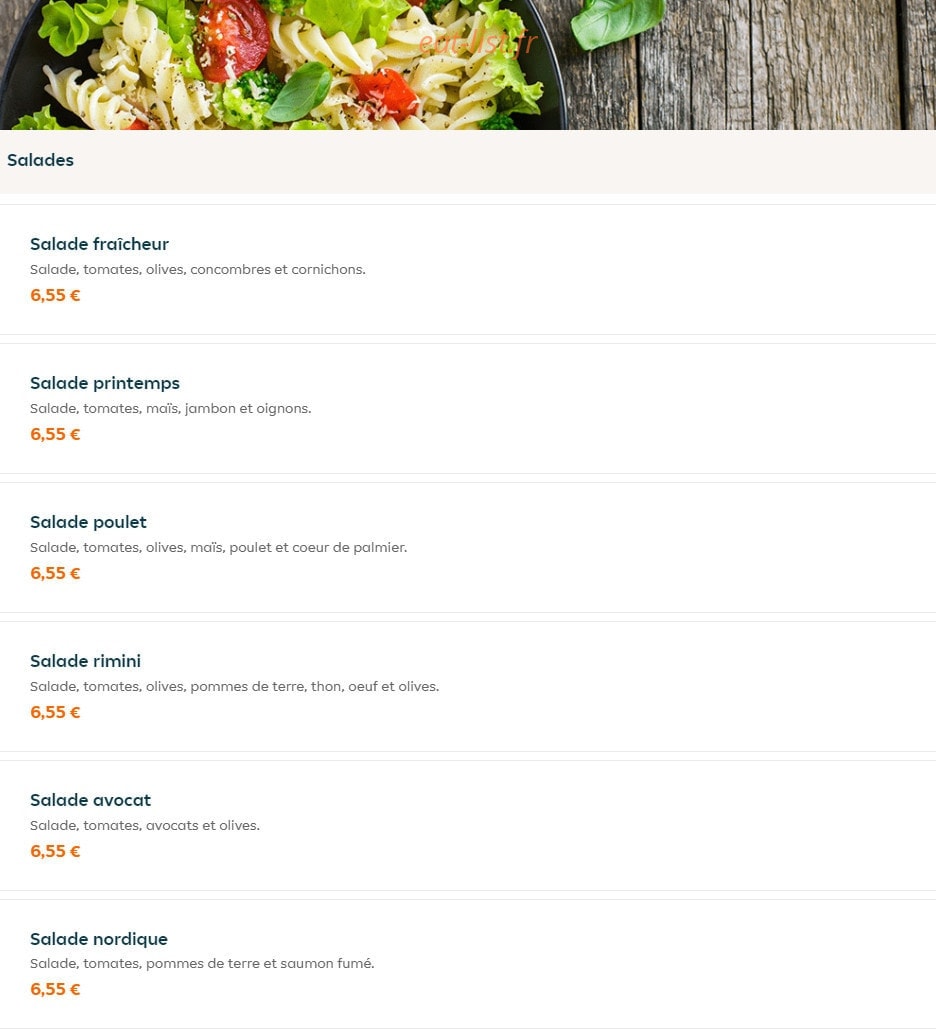 Alishan Fast Food — carte page 12
