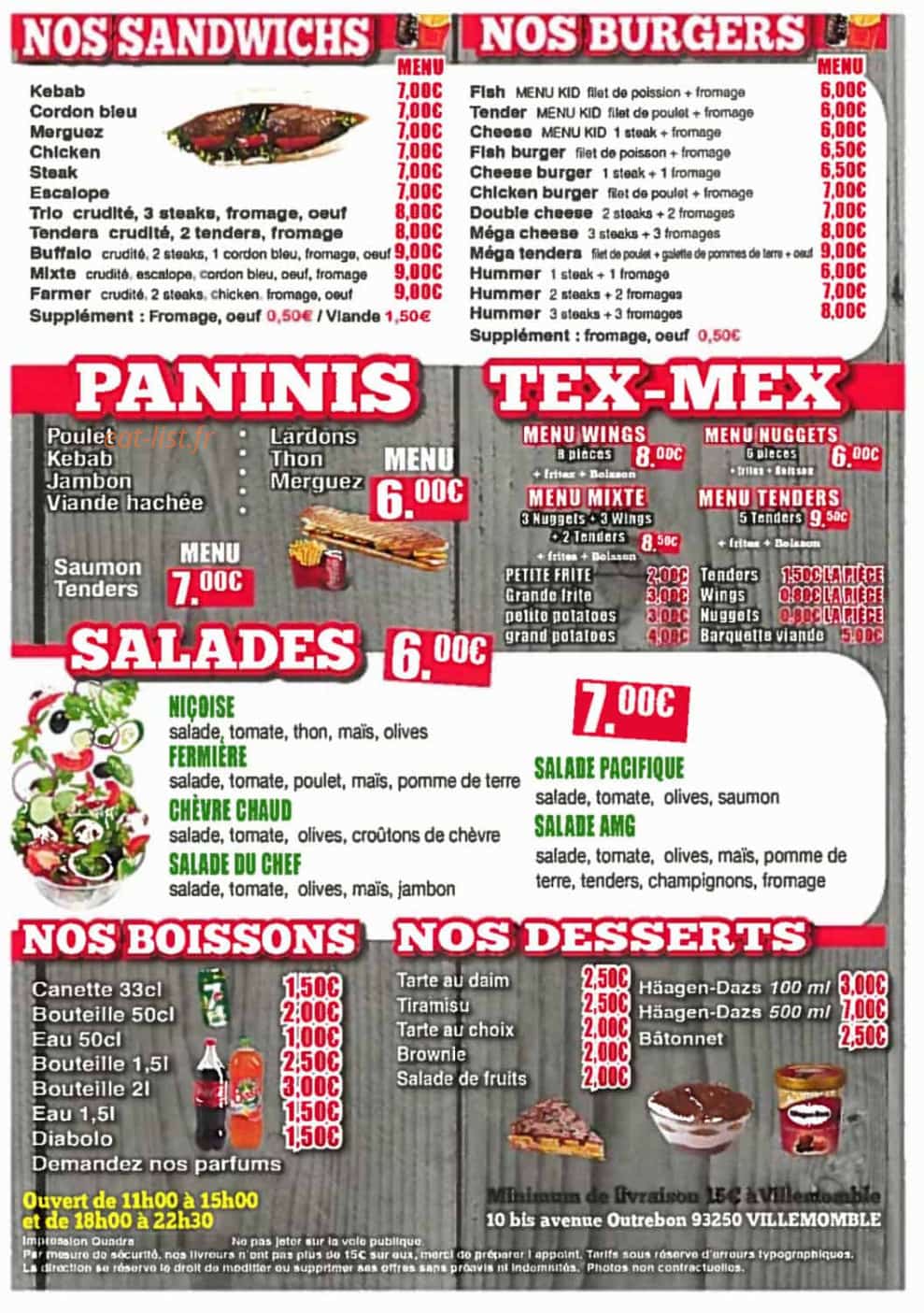 Amg Food — carte page 4