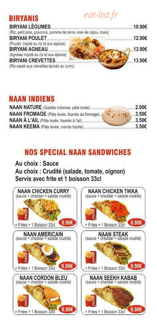 Cantine du monde — carte page 5