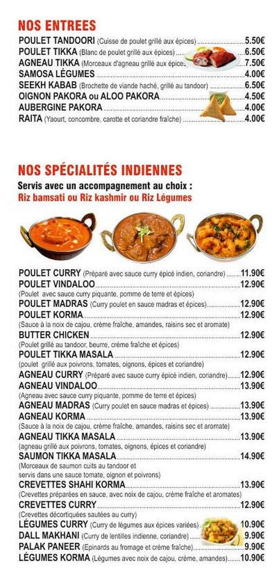 Cantine du monde — carte page 4