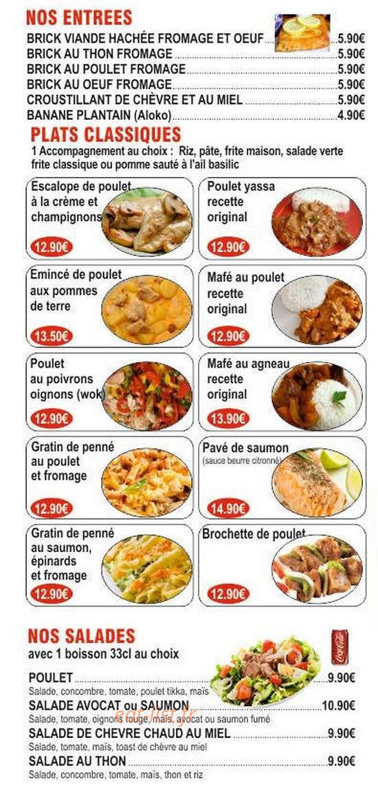 Cantine du monde — carte page 1