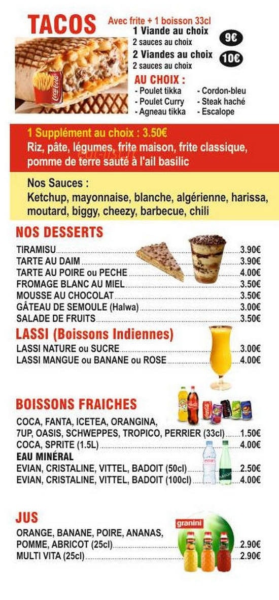 Cantine du monde — carte page 6