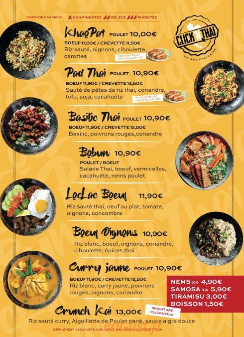 Click'n Thai — carte page 2