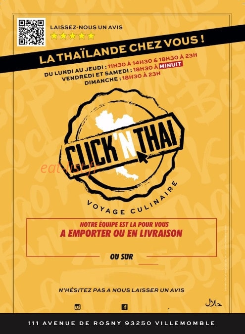 Click'n Thai — carte page 1