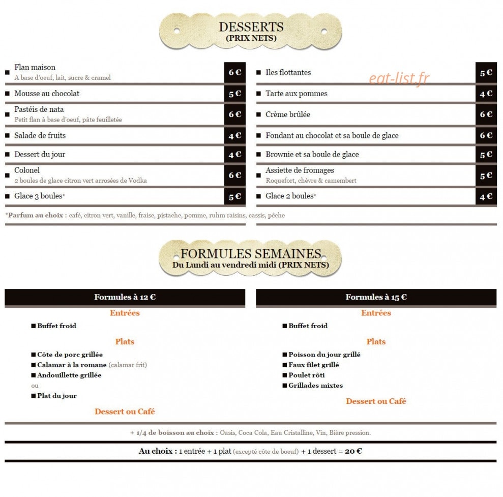 L'Ecurie — carte page 2