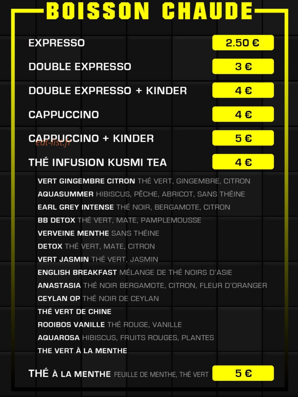 Nargos Coffee — carte page 4