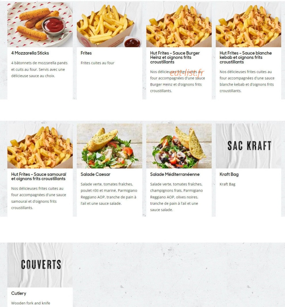 Pizza Hut — carte page 5