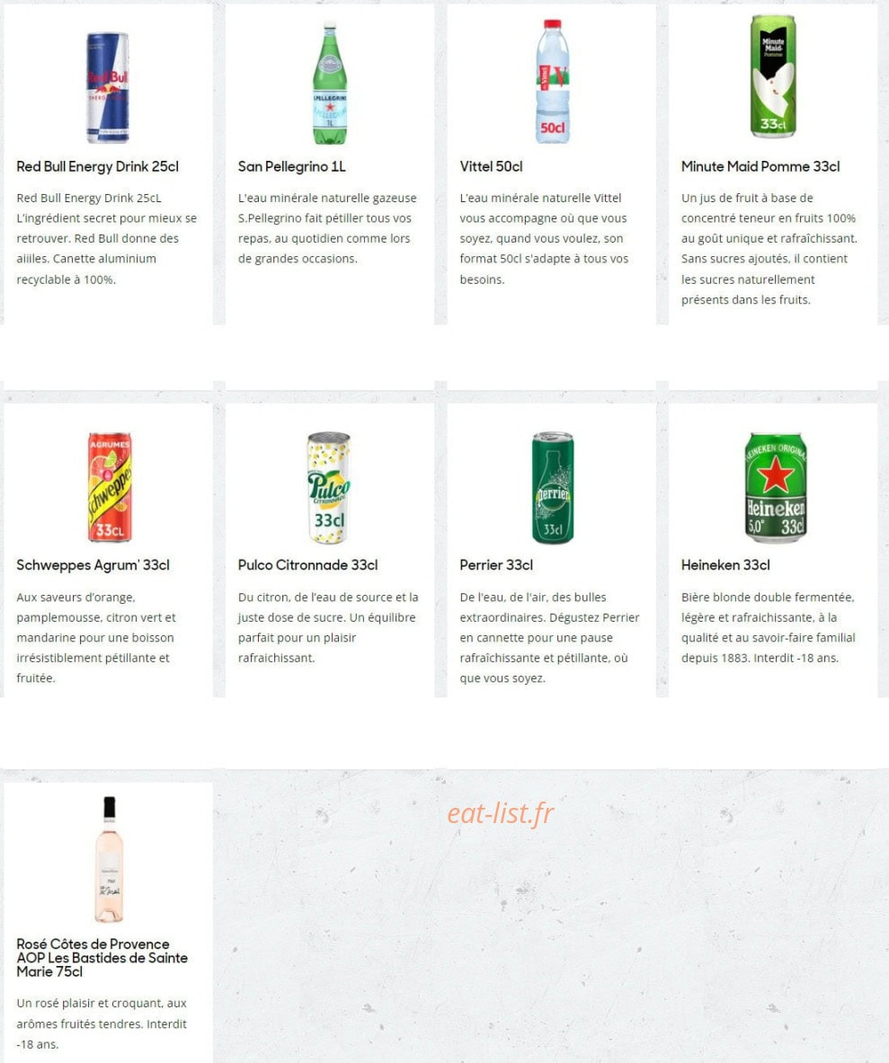 Pizza Hut — carte page 11