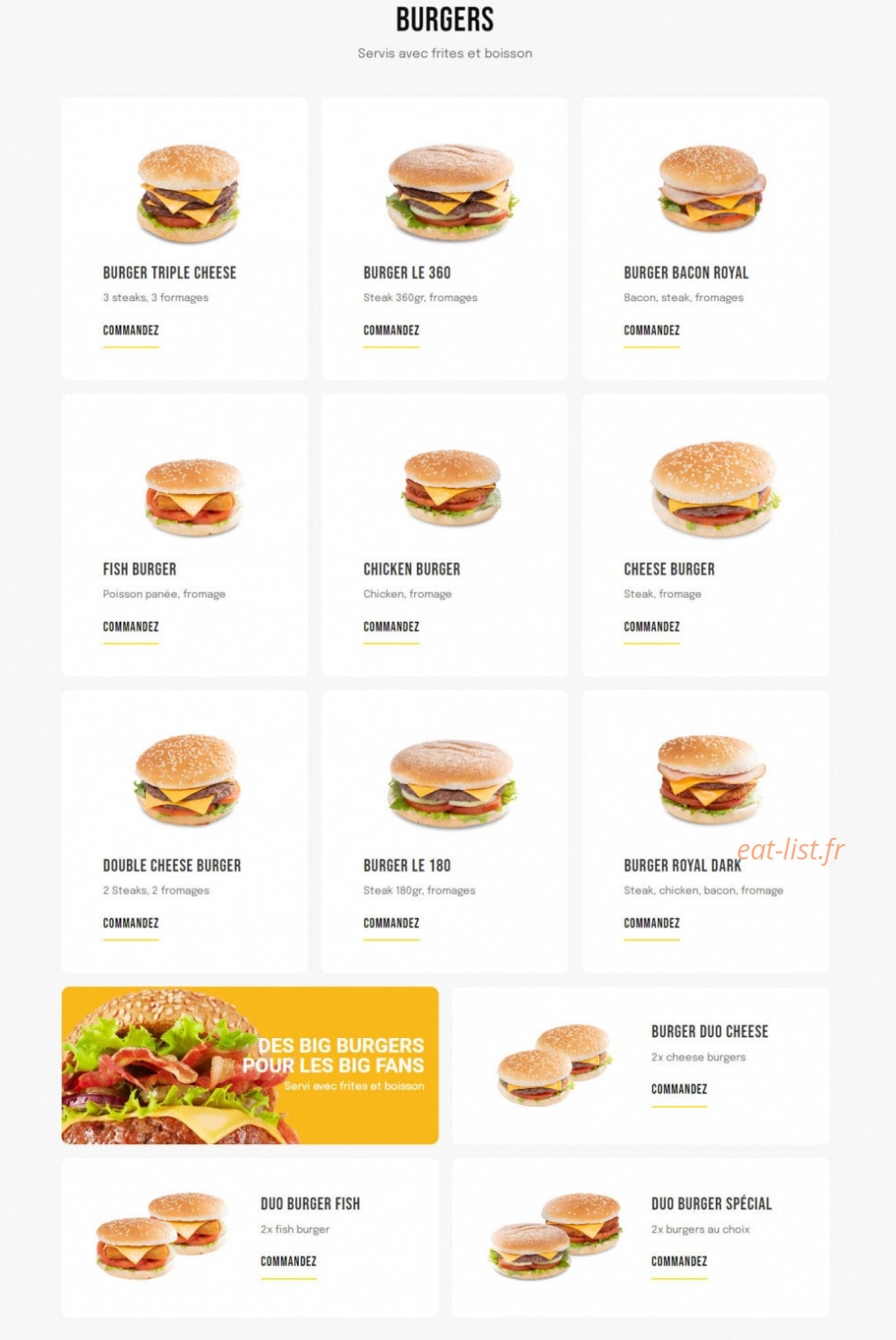 Big Food — carte page 3
