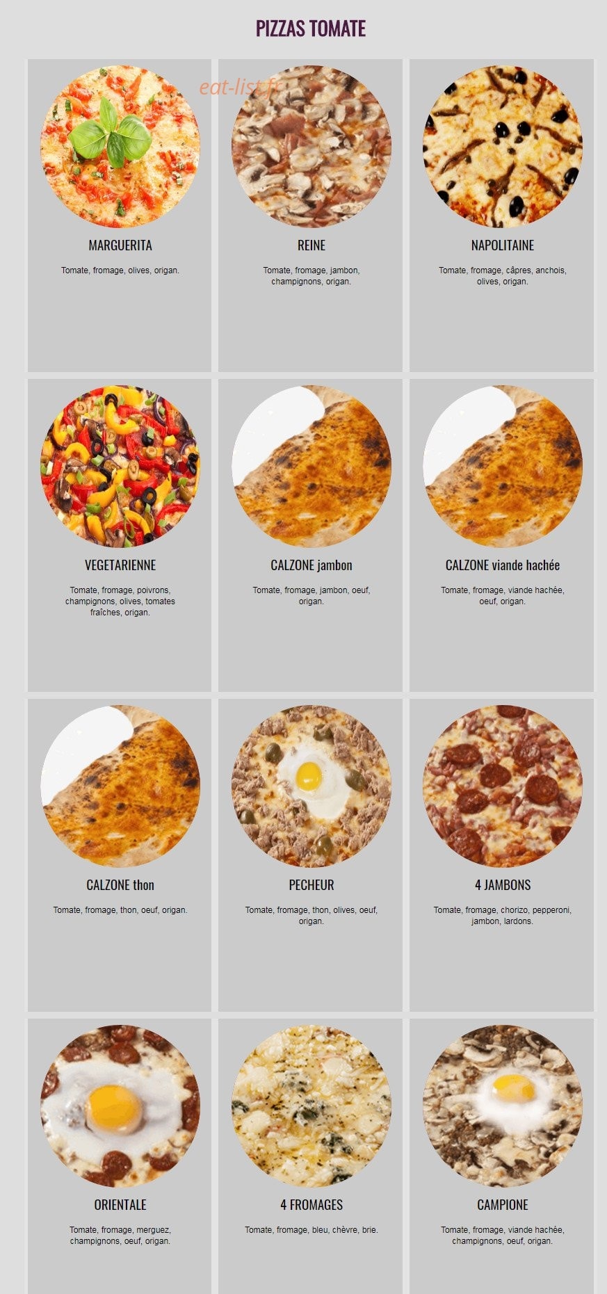 Chicken Lilas — carte page 2