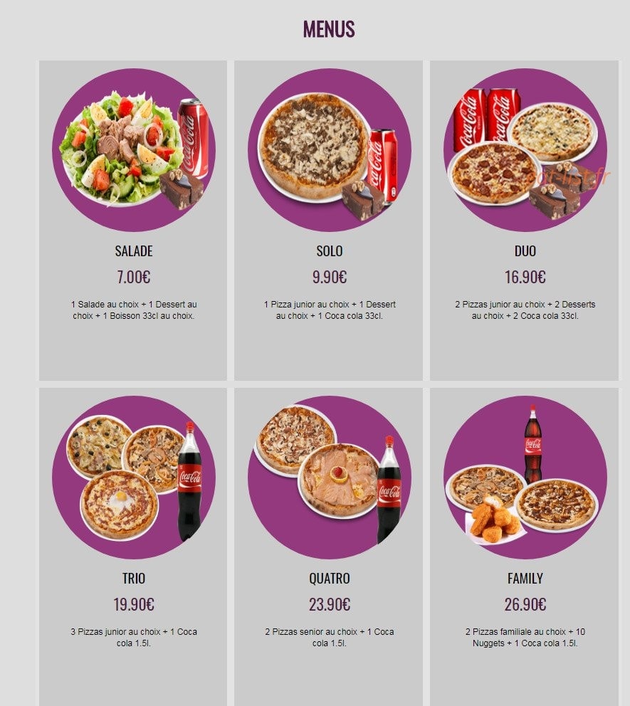Chicken Lilas — carte page 1