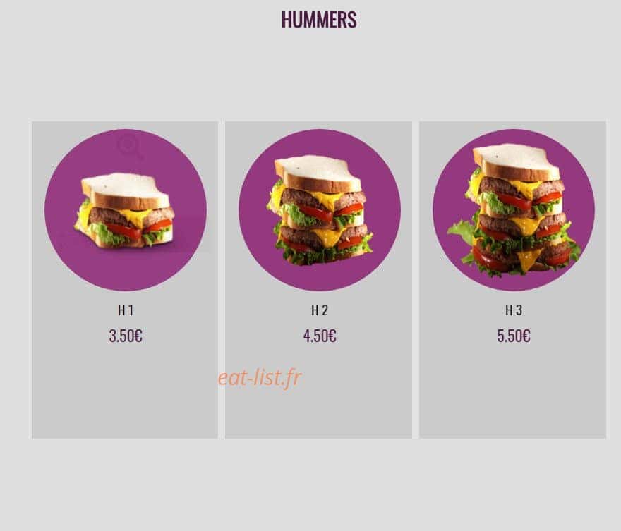Chicken Lilas — carte page 13