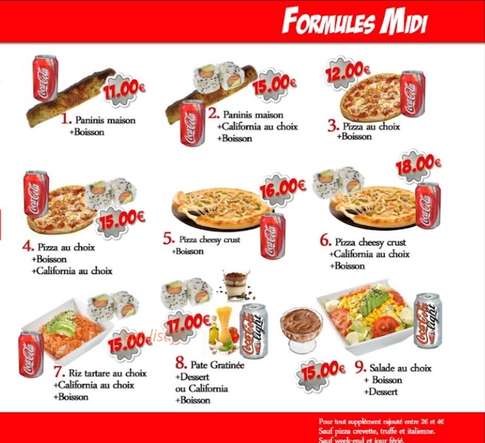 Golden Pizza — carte page 5