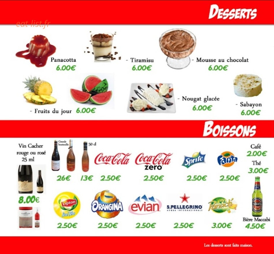 Golden Pizza — carte page 6