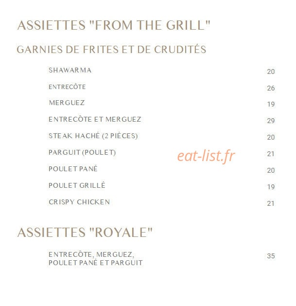Grill Bar — carte page 6