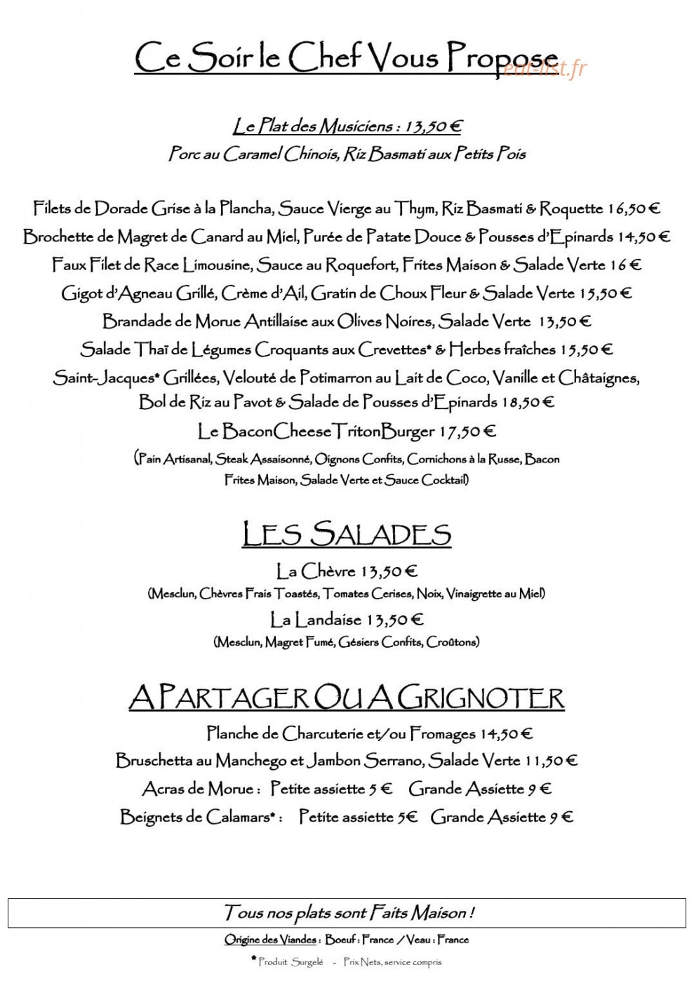 Le Triton — carte page 3